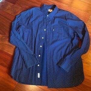 Levi’s XL Supima Cotton Blue and White polka dot shirt- 100% cotton